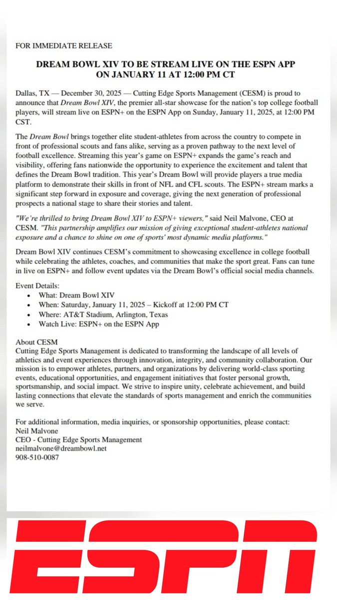 The Dream Bowl tweet media
