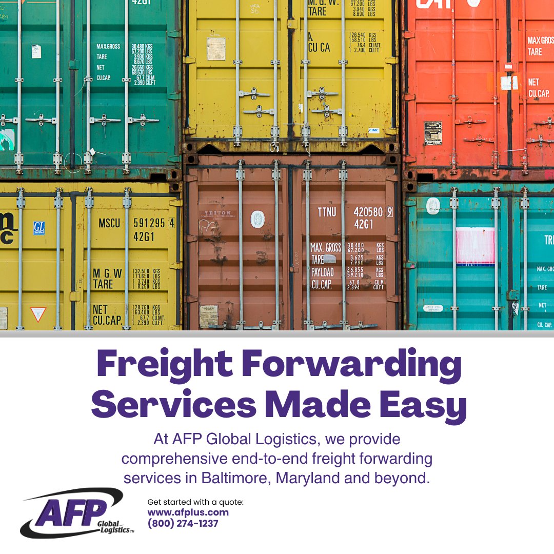International shipping logistics are complicated, but with our skills, experience, and industry connections, we have what it takes to streamline your logistics and ensure a seamless experience.

Learn more: afplus.com/freight-forwar…