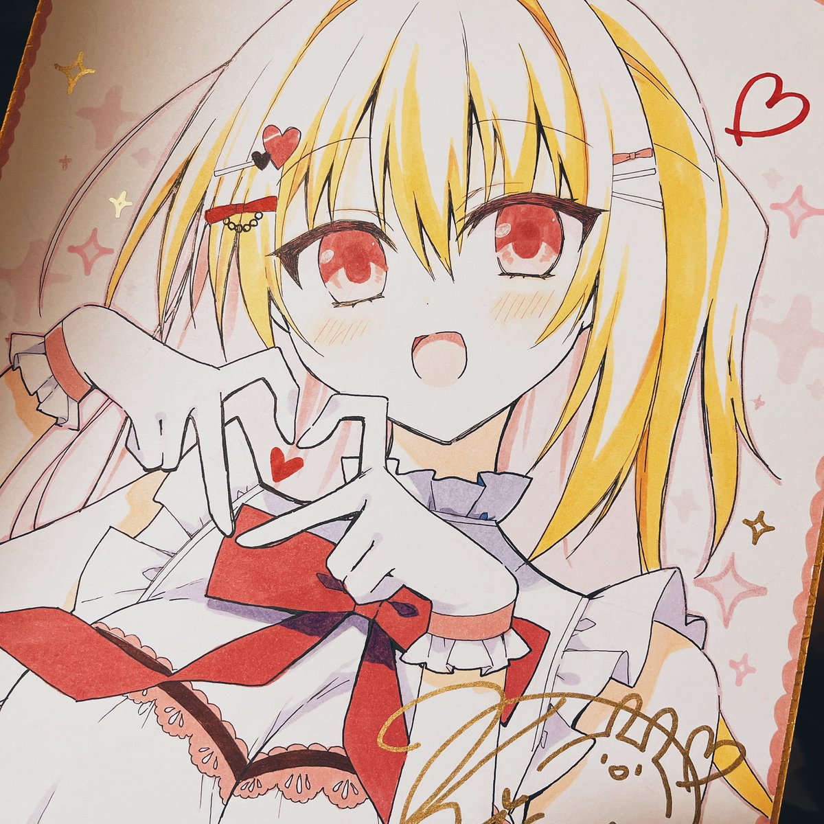 「オークション色紙のきららちゃん描けました!参加方法はツリーに書いておきます!」|茉宮 祈芹🍒のイラスト
