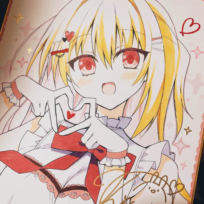 オークション色紙のきららちゃん描けました!参加方法はツリーに書いておきます!