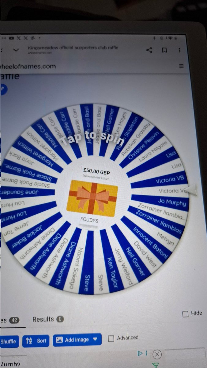 An hour to go until this wheel is spun for the final time in 2025!!!! There's still time to get your name on it and be in with a chance of winning a £50 voucher donated by <a href="/wearefoudys/">FOUDYS.COM</a>
justgiving.com/page/kingsmead…