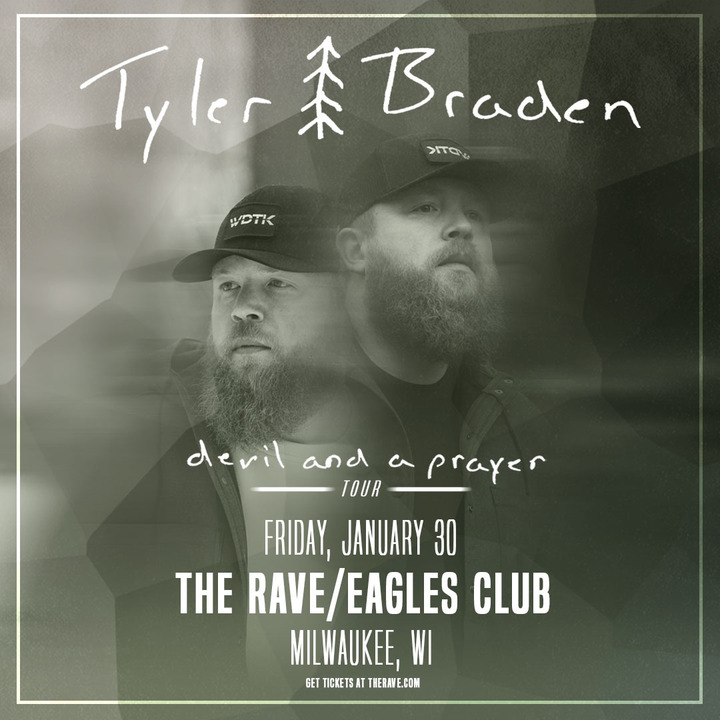 therave's tweet image. Gold-certified singer, songwriter, and guitarist, @tylerbraden, is bringing his devil and a prayer TOUR here in ONE MONTH! 😈🙏

See you Friday, January 30th » therave.com/braden