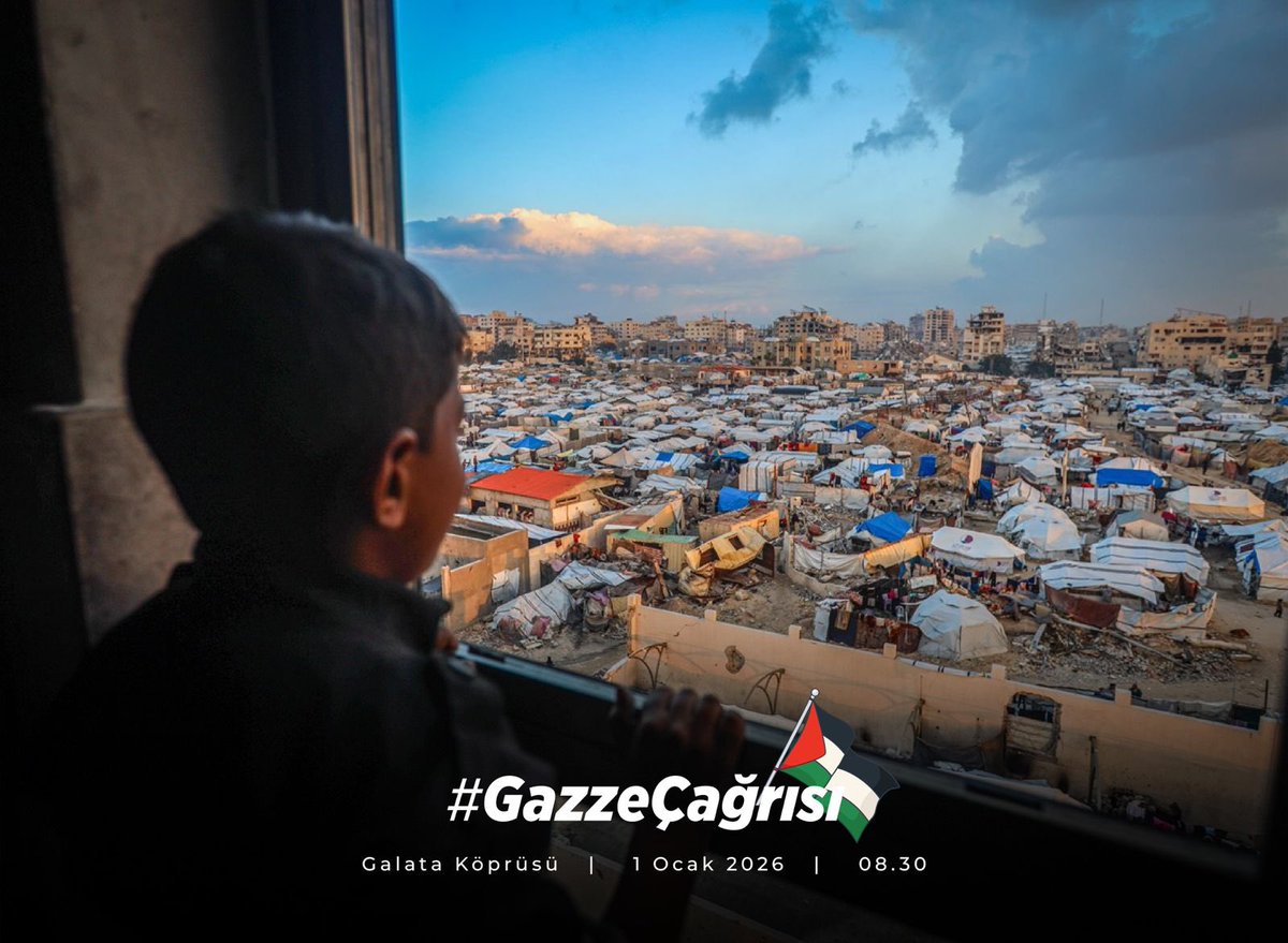 Bazı sabahlar vardır; insanın hayatına not düşer. 1 Ocak sabahı da öyle bir sabah olsun istiyoruz. Galata Köprüsü’nde bir araya gelip “insanlık hâlâ ayakta” diyeceğiz. Kısacık bir vakit ayır, gel. #GazzeÇağrısı

📍 Galata Köprüsü
🗓 1 Ocak 2026
⏰ 08.30