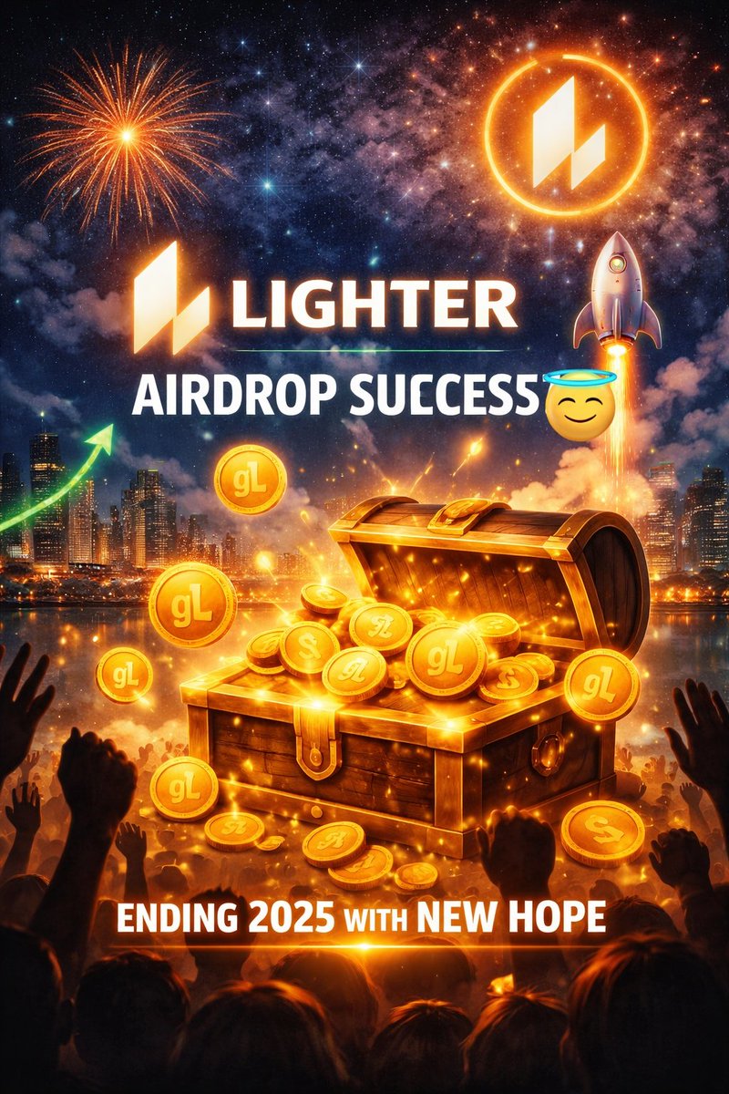 Thank u <a href="/Lighter_xyz/">Lighter</a> 🙏
In a market obsessed with max extraction, u chose integrity. U delivered what the community truly earned after months of hard work. 
✅Projects like #Lighter come every now &amp; then to revive trust in crypto. Lighter ended 2025 with a new hope. 🙌 
#gLighter