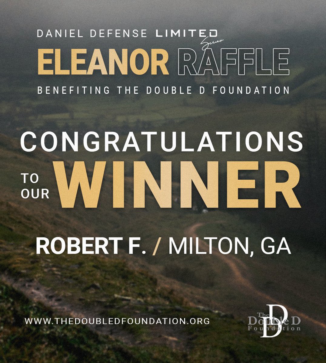 Congratulations to Robert F. from Milton, GA for winning the latest Limited Series rifle from Daniel Defense! We are so grateful for everyone who participated in the raffle. Thanks to your help, we will continue to Advance Freedom Through Shooting Sports in the New Year!