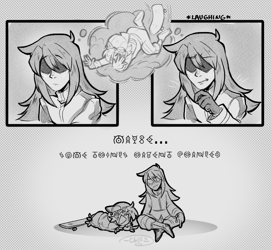 🌟Was part of another secret santa this year! :>

This little comic is for <a href="/senoleaf/">senoleaf</a>
Got very indecisive with what I wanted to do so I combined the prompts given. Love me some silly lostmetals angst heheh. Really happy ya liked it Sen!

1/2
#lostmetals #gold #silver #pokepasta