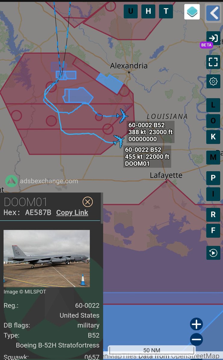 sipjack1776's tweet photo. B-52H Stratofortess 2x
Out of Barksdale on a sortie in the Warrior MOA.
#AE586D/60-0002
#AE587B/60-0022/DOOM01
@Borrowed7Time @JasonZicker @MRAIDANya @Saint1Mil @Andyyyyrrrr https://t.co/ObMjXr3e16