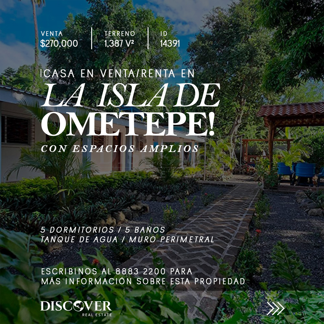 DiscoverRealtor's tweet image. Ometepe no es solo una ubicación, es un estilo de vida 
Esta propiedad combina amplitud, privacidad y alto potencial para proyecto turístico, familiar o de retiro.
🏡 5 hab | 5 baños
📐 1,387 v²
💰 $270,000
📍 Isla de Ometepe
🔑 ID 14391
📲 Info y visitas: +505 8883-2200
#Ometepe