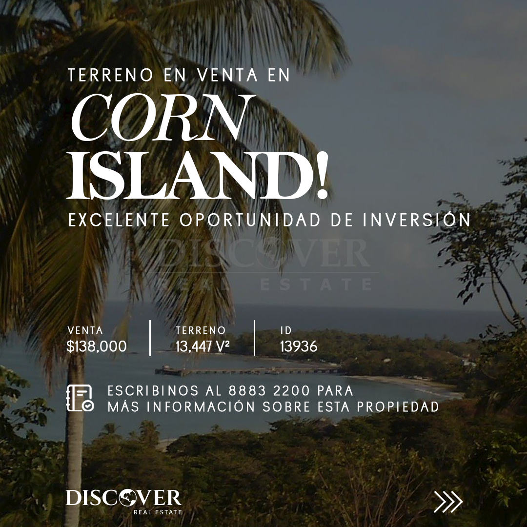 DiscoverRealtor's tweet image. 🌴 Corn Island destaca como uno de los destinos con mayor proyección del Caribe nicaragüense.
Este terreno es ideal para proyectos turísticos, residenciales boutique o eco-amigables.
📐 13,447 v²
💰 $138,000
📍 Corn Island
🔑 ID 13936

📲 Más info: +505 8883-2200

#CornIsland