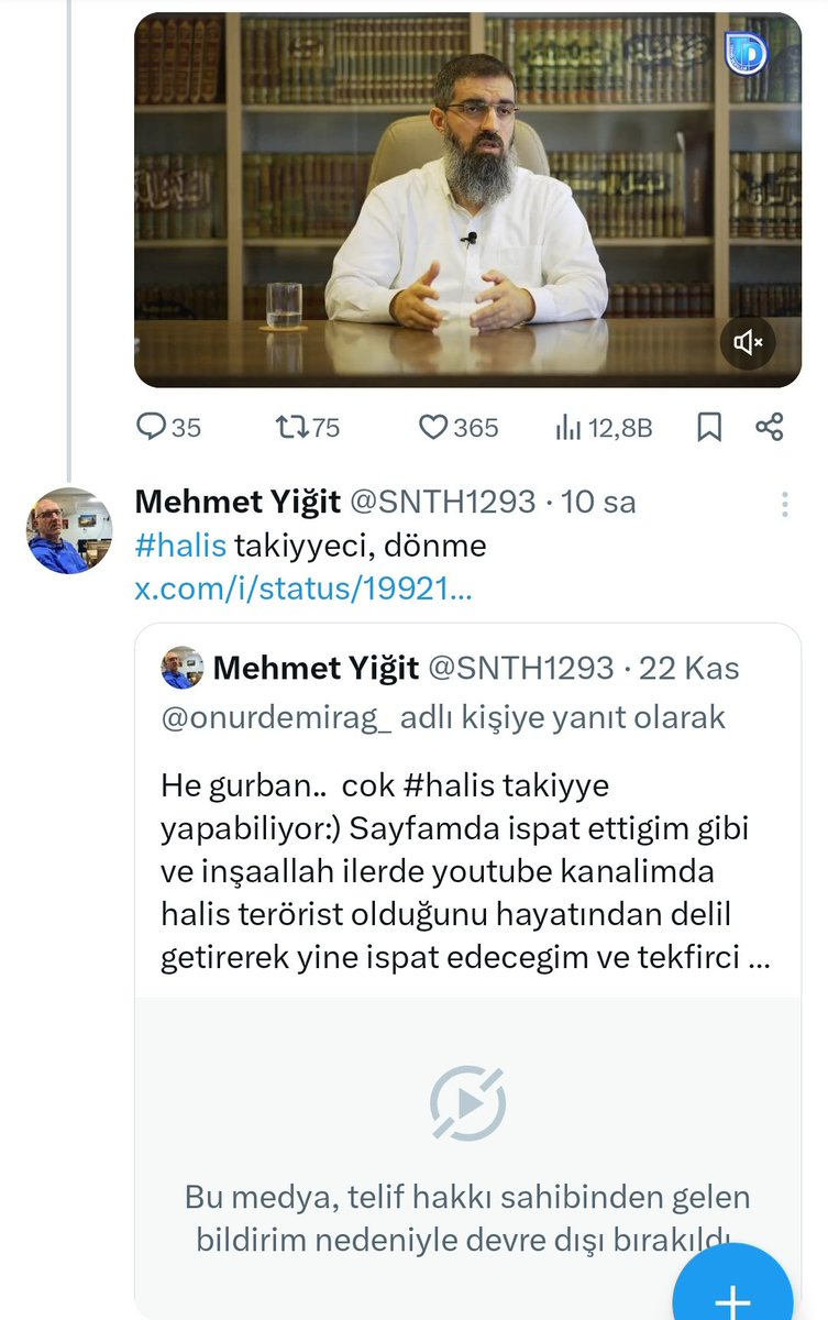 SNTH1293's tweet photo. @onurdemirag_ Takiyyeci #halis teröristin #hamas a kafir dediği video ile görünürde osmanlıcı fakat Osmanlı yi tekfir edeni kanalına çağıran meçhul ul hal #muharremcoşkun ile yaptığı sohbette hamas kahraman vb diyen videolarını yayımladığım için telif attı. İşte dönme dolap #halis. https://t.co/3SVJqrUOkH