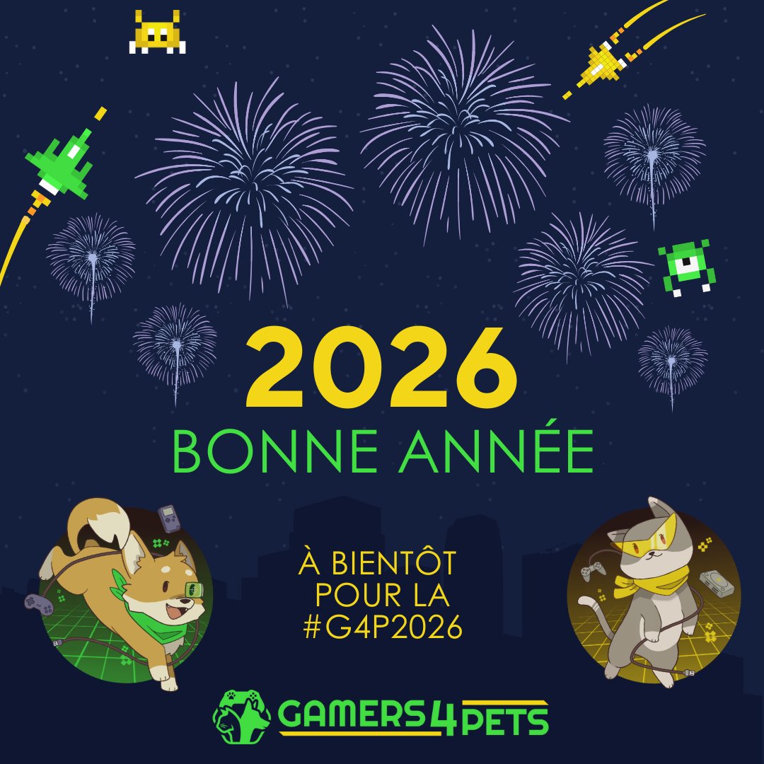✨ Bonne année 2026 ✨
Une nouvelle année commence, et avec elle de nouvelles quêtes, de l’entraide, de la passion, et toujours cet amour inconditionnel que nous partageons avec nos animaux. 🐶🐱
Merci d’être à nos côtés.
Que 2026 soit douce, solidaire et pleine d’espoir.💛💚