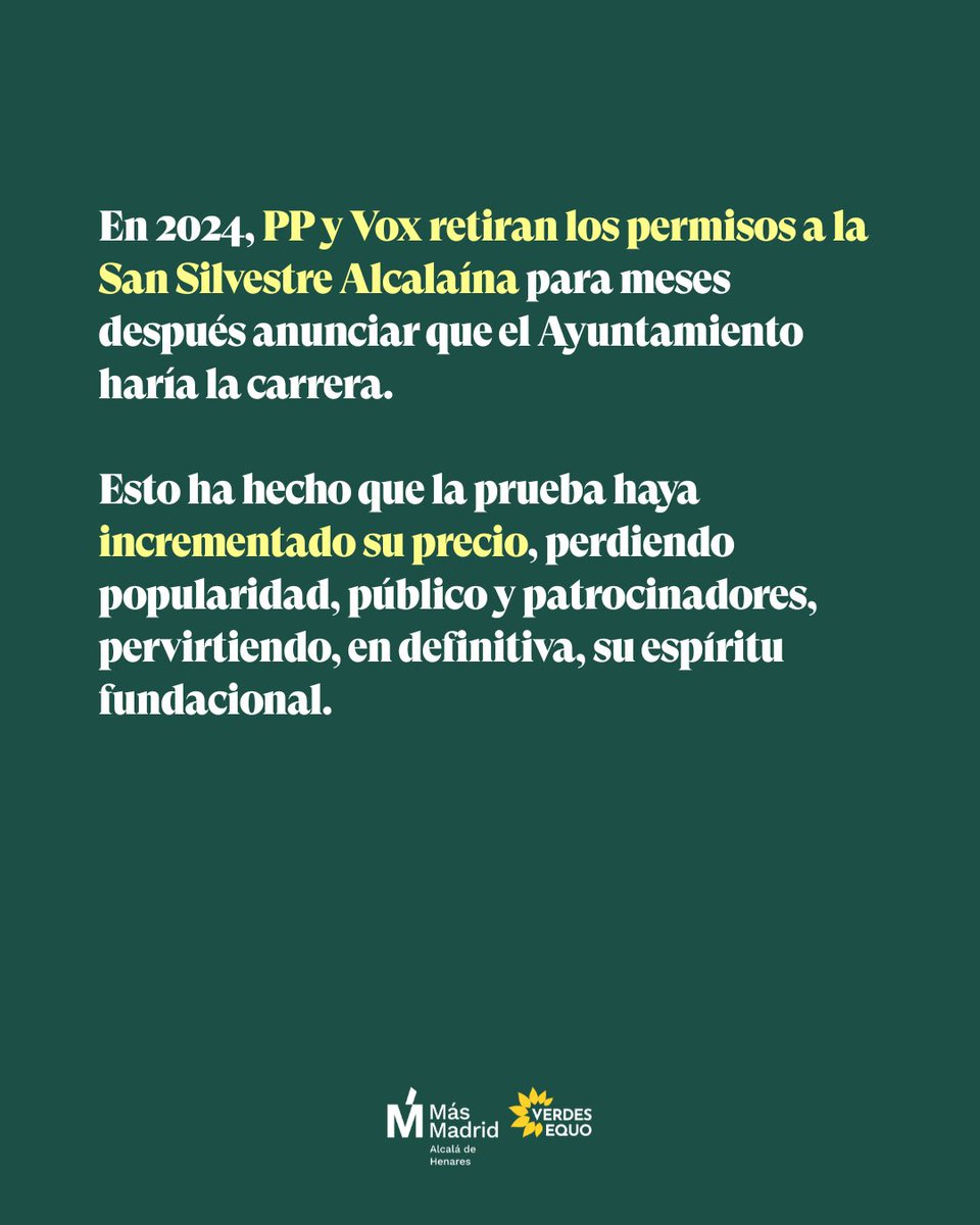 Segunda San Silvestre desde que el Gobierno de PP y Vox decidiera arrebatársela a sus creadores. 

Casi 10 años de carrera tiradas por la borda.  Y ahora que la organizan ellos, subidas de precios, menos participación y caos organizativo.  

Los que saben gestionar...