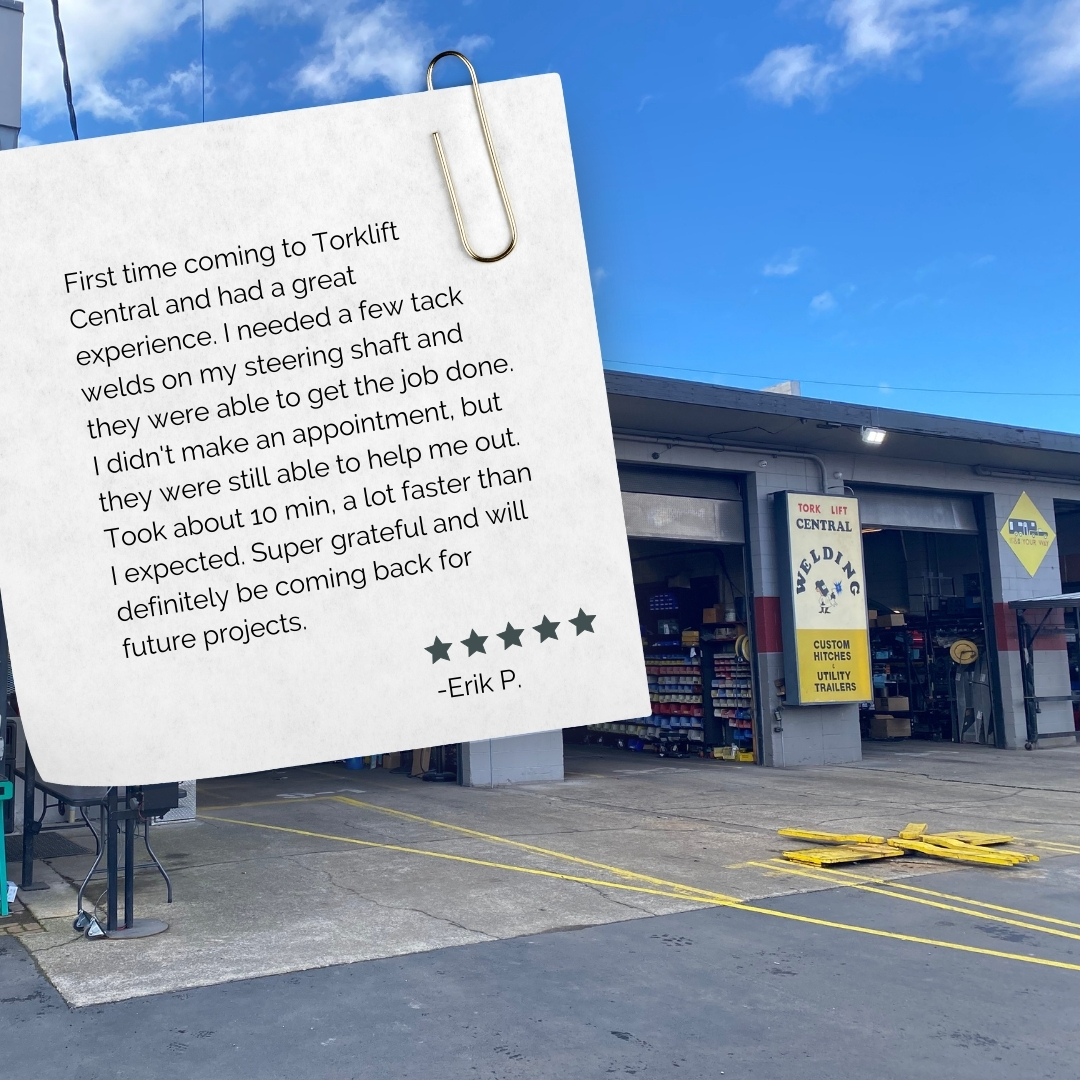 TorkliftCentral's tweet image. A few tack welds + no appointment = 10 minutes and back on the road.
Big thanks to Erik P. for the 5⭐️ review. Custom welding, fabrication &amp;amp; towing solutions are what we do best.

What’s your next project?

#TorkliftCentral #Welding #CustomFabrication #Towing