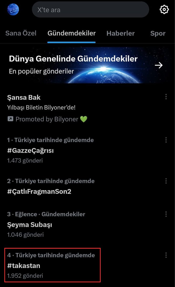 #TAKASTAN 

TÜRKİYE GÜNDEMİNDE 4. SIRADAYIZ❗

BU BAŞARI HEPİMİZİN ❗

2026 VURGUN YAPACAĞIZ ❗

ÇEKİLİŞ SONUÇLARI 5 OCAKTA PAYLAŞILACAK ❗

#bist100
#BORSA