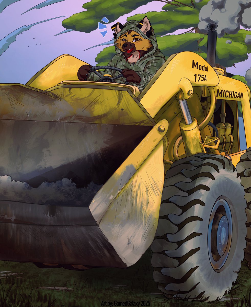 Now that Christmas has passed, I can post this gift commission! Art commissioned by Bethany Rose on Facebook! ^^ 

#furry #anthroart #construction #furryartist #christmasgift