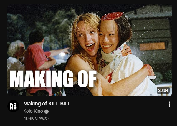 Eh lookie- I was perusing videos on yt and I think I might've accidentally found fortiche's reference xD

(or maybe this is an iconic photo from kill bill- i dunno xD)