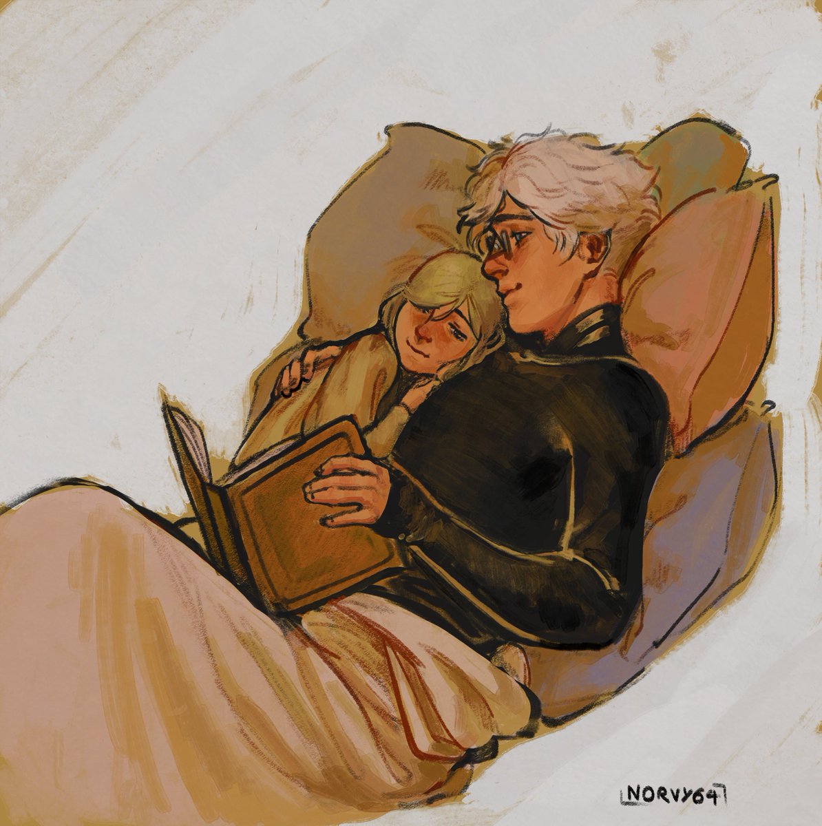 norvy64's tweet photo. he's reading her a bedtime story because after the recent developments she deserves to get a good night's sleep
#とんがり帽子のアトリ絵 #MyWitchHatAtelierArt #Δ帽子 #witchhatatelier https://t.co/Wy3BrxdAJk