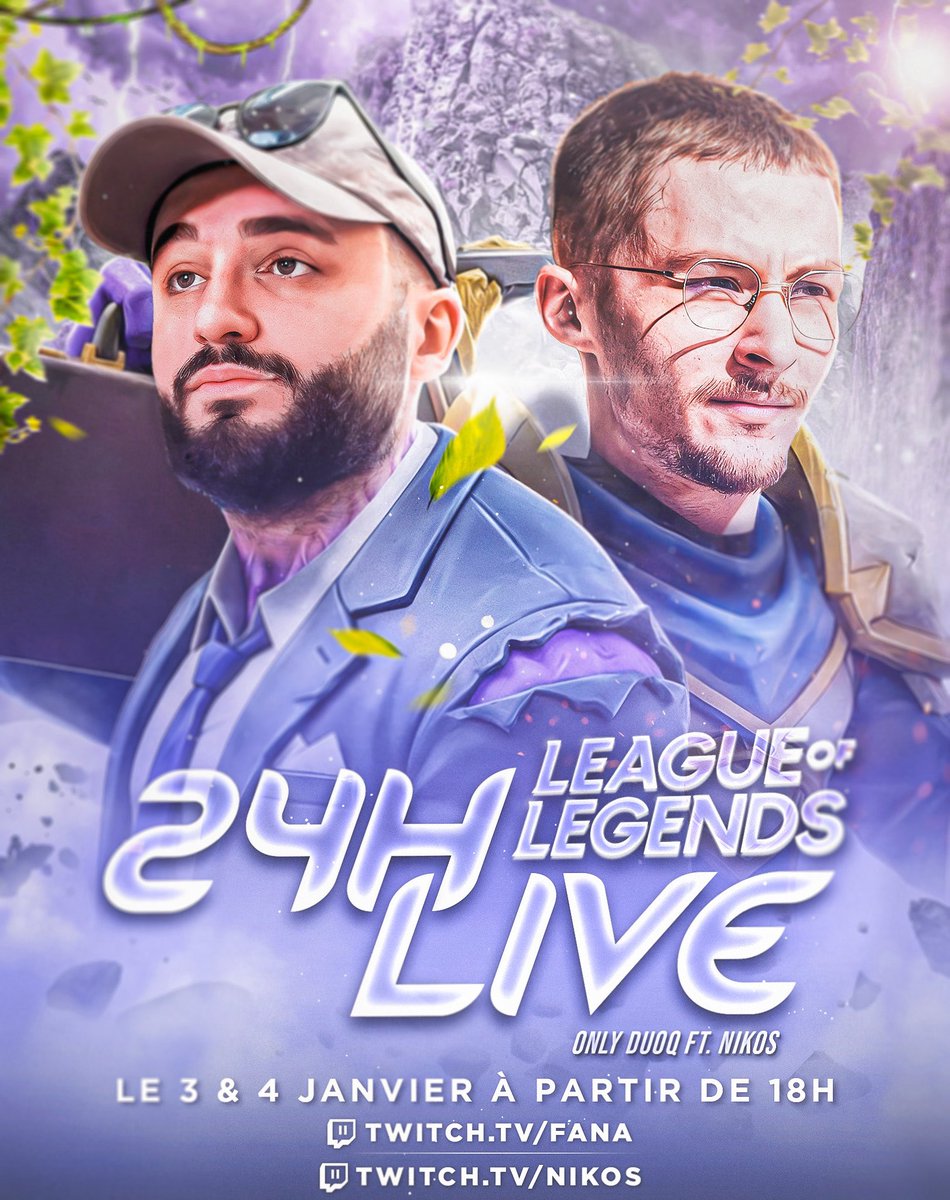 🔴 LIVE 24H DUOQ LOL 🔴

24h de duoq non stop du 3 au 4 janvier avec <a href="/Nikos_v1/">Nikos</a> 🤝🏼

Ça va être durrrrrrrr mentalement 😮‍💨