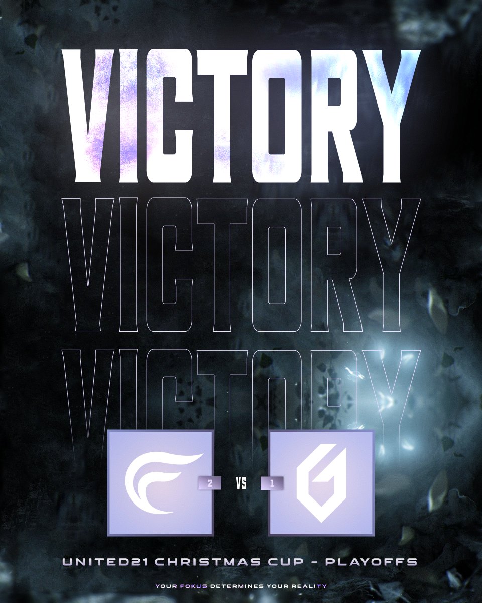 FOKUSREALITY's tweet photo. We win 2-1 vs #EXGANK in @OfUnited21 's Christmas Cup.

We play semifinals on Saturday at 12.30.

@21samee @berzerkcs2 @Nolv1n @G2yksjupe 
#FULLFOKUS #FOKUSREALITY https://t.co/LksjUMUGvH