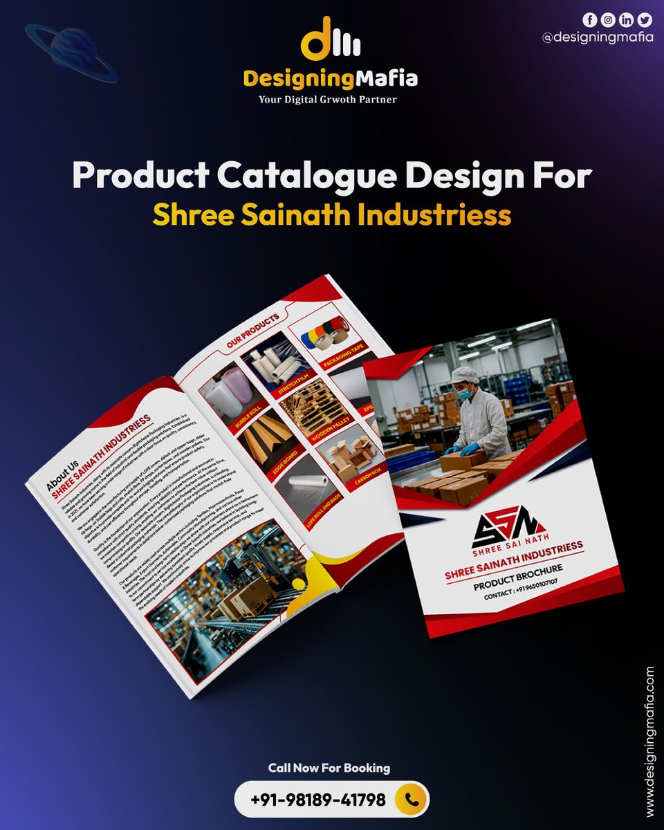 designingmafia's tweet photo. ✨ Sleek. Professional. Eye-catching.

Our latest product catalogue design for Shree Sainath Industries is ready to elevate their brand! 

Want a stunning product catalogue for your business? Let’s create! 💡

#designingmafia #GraphicDesign #branding https://t.co/wwGpRObugT