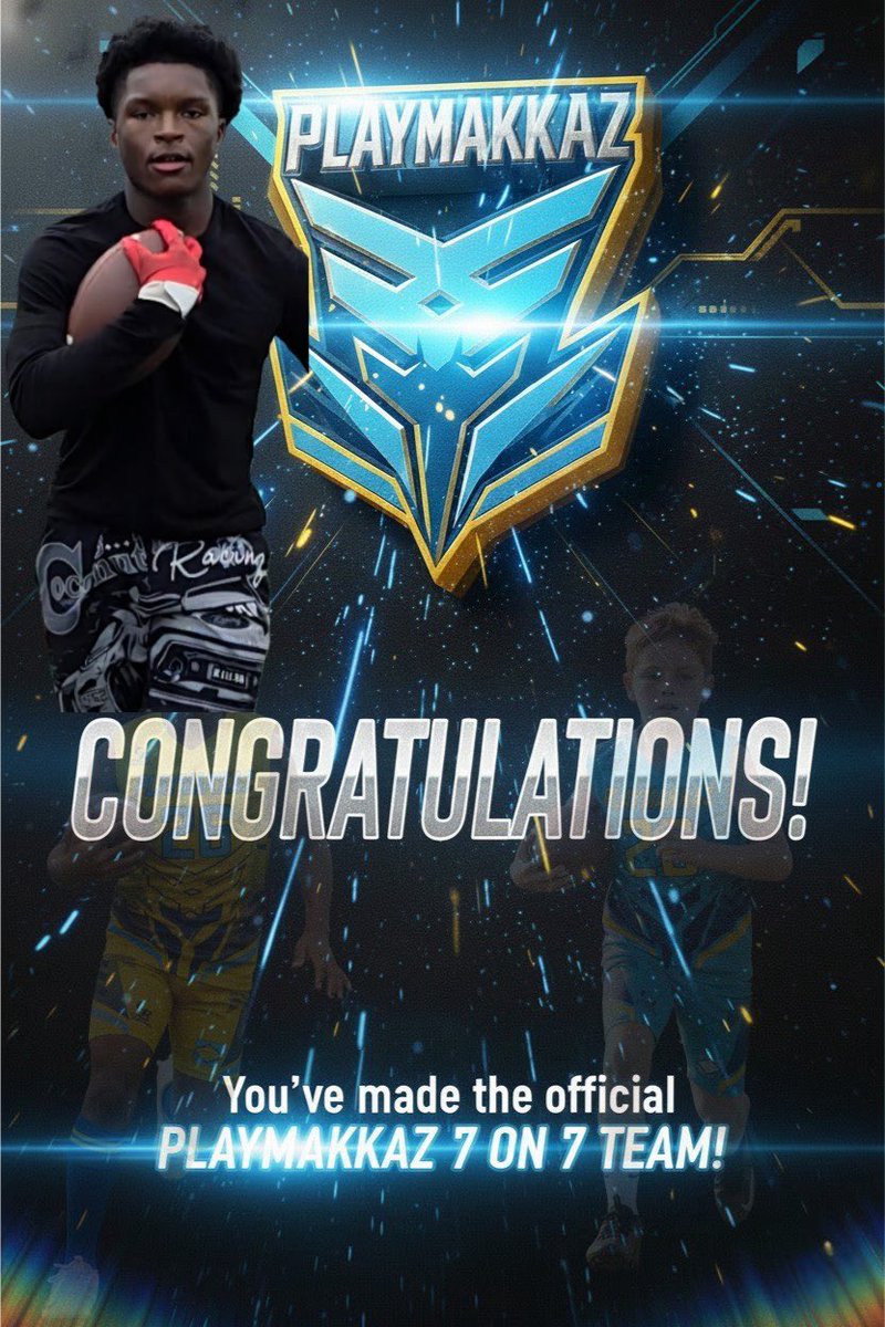 Made the 7v7 Playmakkas team, ready to work. <a href="/CRSportsLive/">Coach Reggie</a>