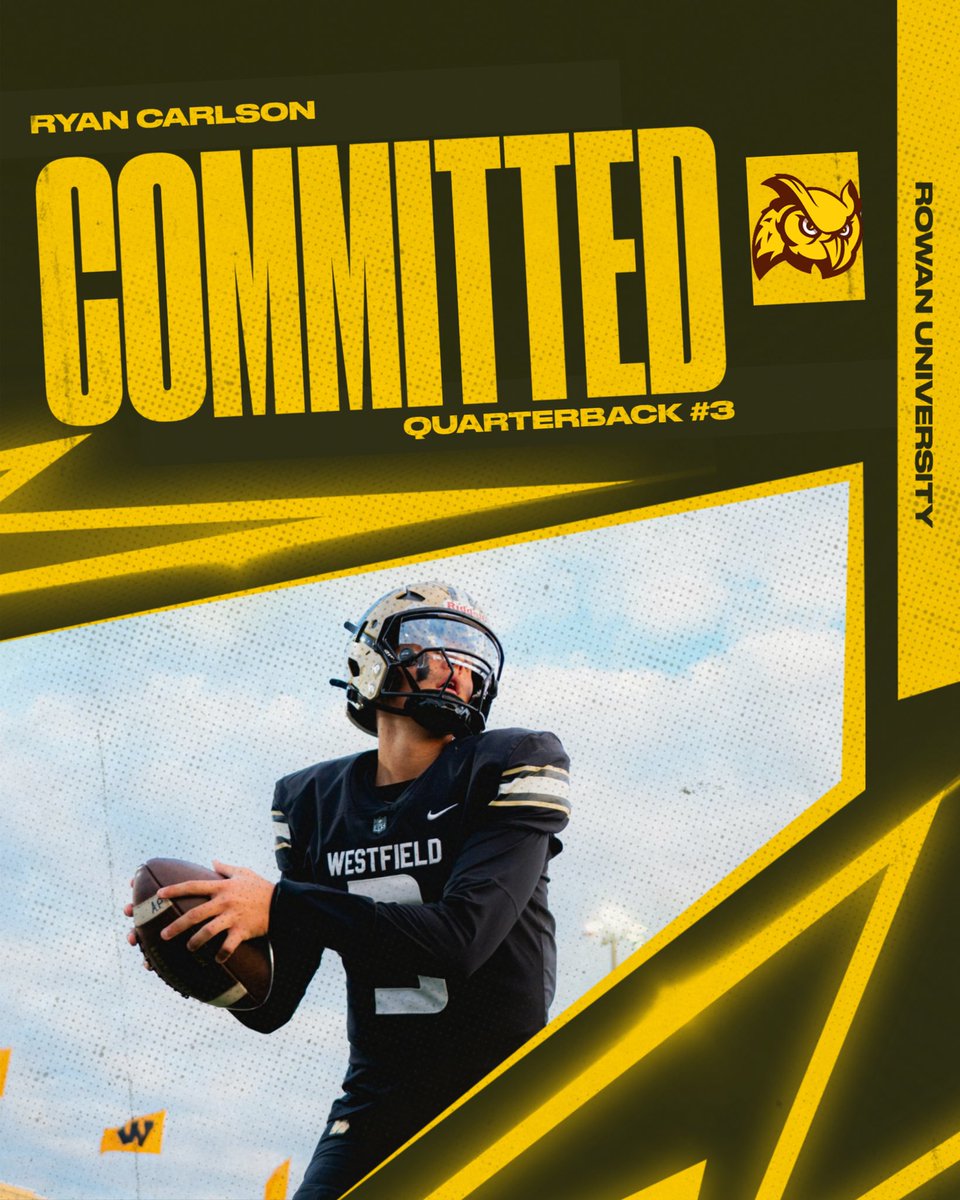 ryancarlson22's tweet image. Super excited and blessed to announce my commitment to play football at Rowan University! I’d like to thank my family, friends, and coaches who have helped me get to this point. Excited for the next chapter! #goprofs