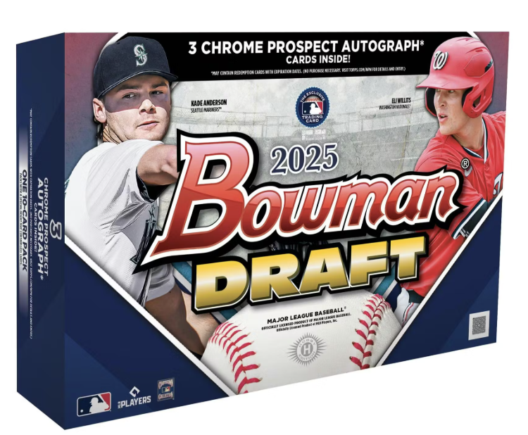 ⏰2025 Bowman Draft 10 Case PYP Coming Soon!⏰

6 Delight Cases + 4 Hobby Cases (204 Autos Expected)

"LIKE" this to be tagged in price preview!

(Paper Doesn't Ship)
*Will Be Break #1 on release day if full and cases are here
 ------------------------------- 
Details on how the
