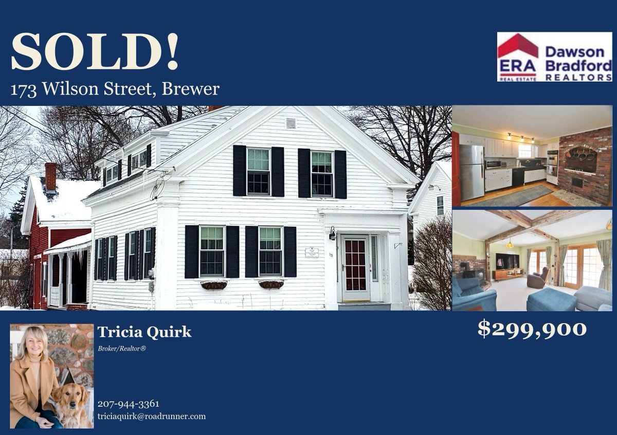 SOLD! 🎉
Congratulations to my amazing sellers on this beautiful, well-loved historic home in Brewer.
Are you looking to buy or sell? I’d love to help—call me today!
Tricia Quirk | 207-944-3361
