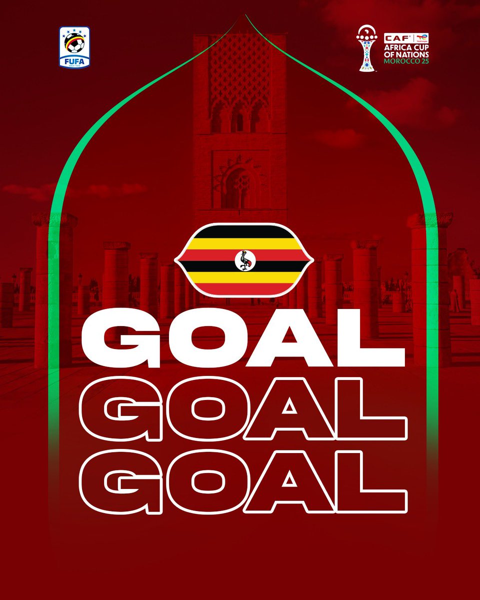 UgandaCranes's tweet photo. Gooooooal! Rogers Mato scores from an Allan Okello assist.

75’ Uganda 1-3 Nigeria

#TotalEnergiesAFCON2025 https://t.co/RloToHhOC4