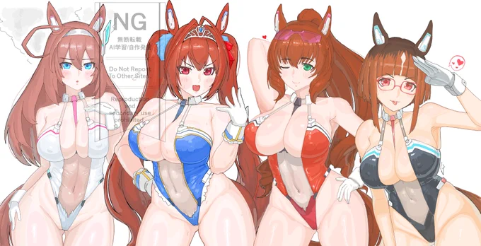絵チャで描いたSF風味バニーウマ娘まとめてみる 来年ものんびりやっていこうかと