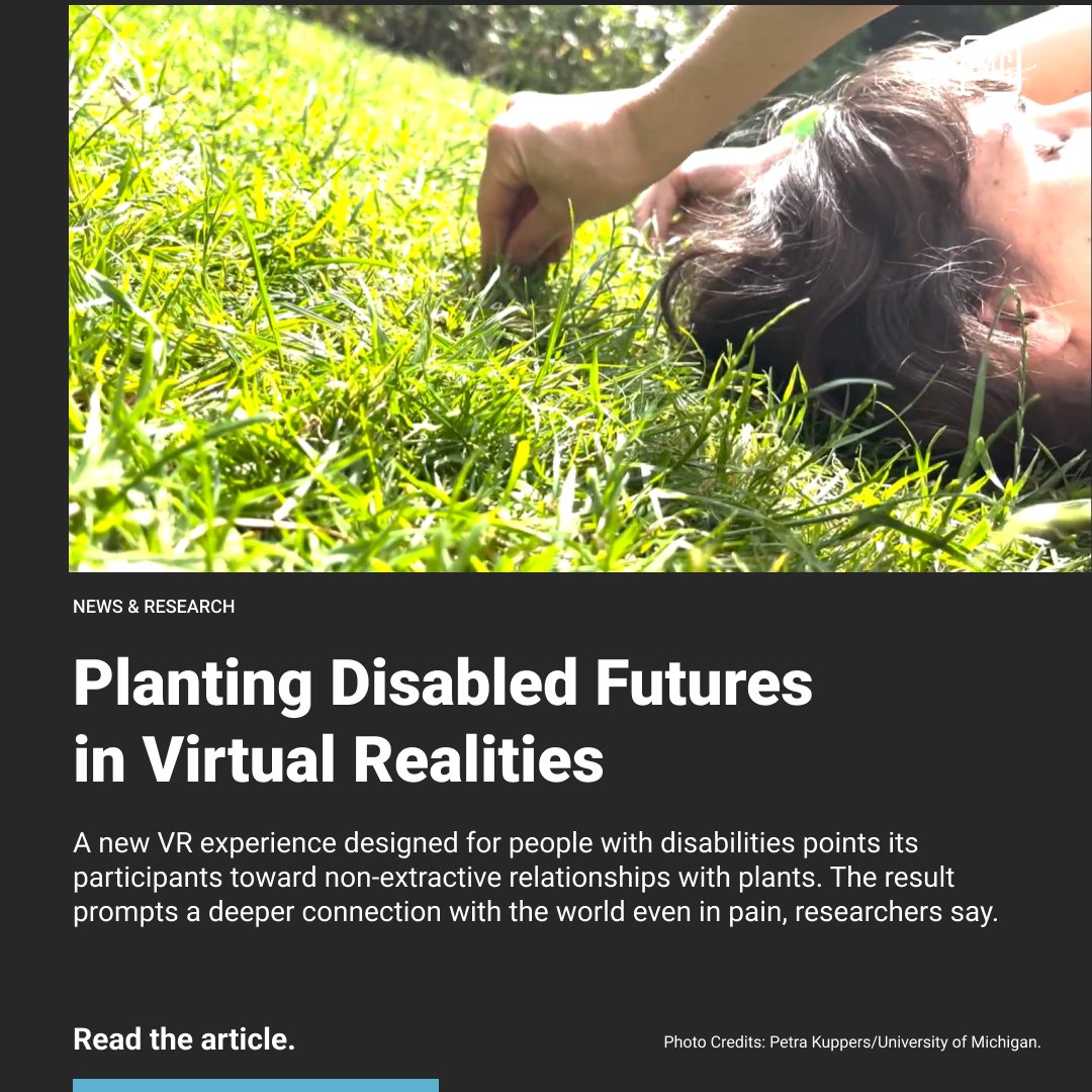engineer4change's tweet image. Can tech help us connect with the world, even in pain?
A new VR experience is helping people with disabilities foster non-extractive relationships with plants, deepening their connection to the world.

Learn more! 🔗engineeringforchange.org/news/planting-…

#E4C #TechForGood #GlobalImpact