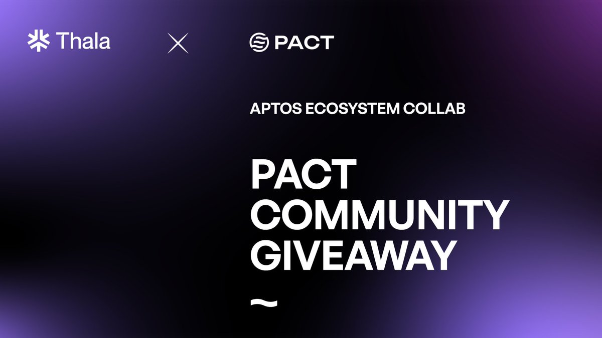 Thala supports teams pushing <a href="/Aptos/">Aptos</a> forward - and <a href="/pactfinance/">PACT</a> is the #1 RWA issuer.

We’re running a $100 USDT giveaway for 5 winners

To enter:
Follow <a href="/ThalaLabs/">Thala</a> + <a href="/pactfinance/">PACT</a>
Like + RT
Reply with a Thala × PACT DeFi combo idea

Let’s build Aptos liquidity + credit together 💜