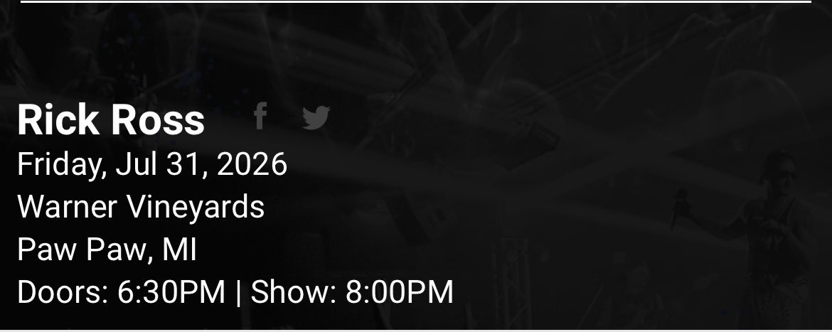 FitzManMSU's tweet image. Absolutely no reason Rick Ross gotta do a show in PAW PAW