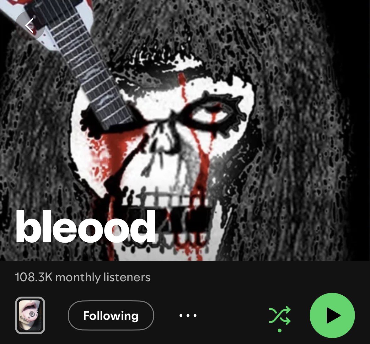 chxnce's tweet image. Bleood has hit 100k monthly listeners 🎉👀