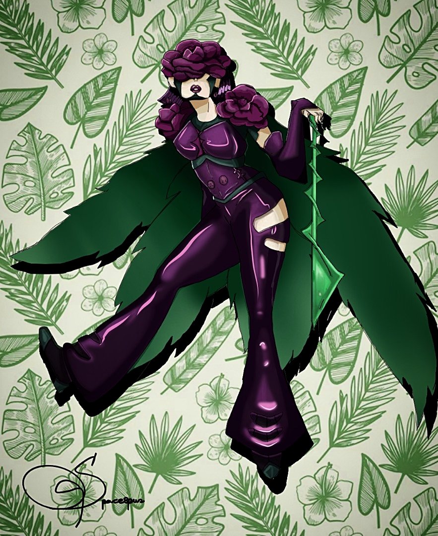 Space8pus's tweet photo. Ok, This drawing was a project I abandoned a while ago.

I was exploring a different way to paint and it was a pain in the ass doing it with a mouse TBH,but ending the year I wanted to finish with some stuffs I left over, also this drawing is a gift for  a friend, that is her OC. https://t.co/P4SrZe8jE6