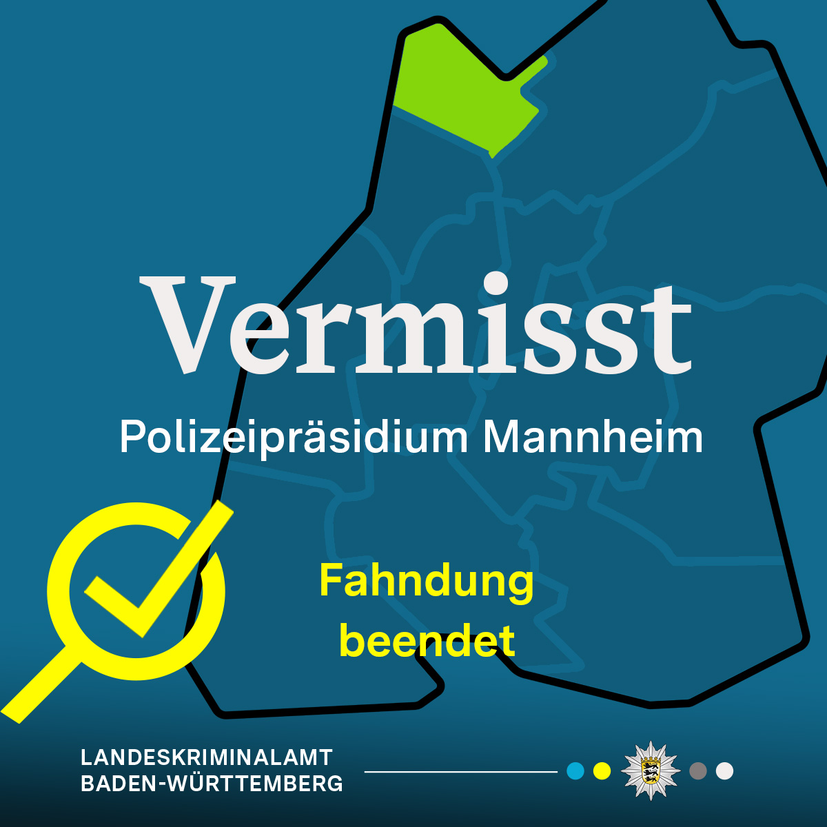 LkaBaWue's tweet photo. +++ ✅ Update zur Vermisstenfahndung aus #Leimen - BITTE TEILEN ⚠️ +++
Gute Nachrichten von unseren Kolleginnen und Kollegen der Polizei Mannheim! Der vermisste 12-Jährige konnte wohlbehalten angetroffen werden.
Euer #LKABW #BereitfürSicherheit https://t.co/85unmrr2Tq