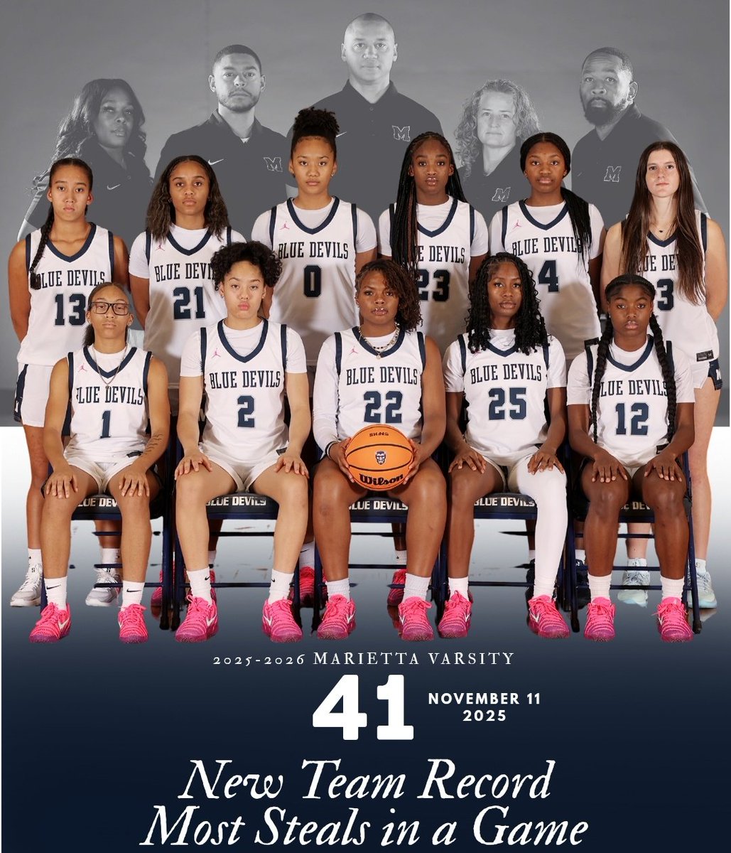 MariettaGBB's tweet photo. Before we hoop into the New Year, Shout-Out to our Varsity for updating the record books in 3 categories 💙 https://t.co/C81Wt0Vdtk