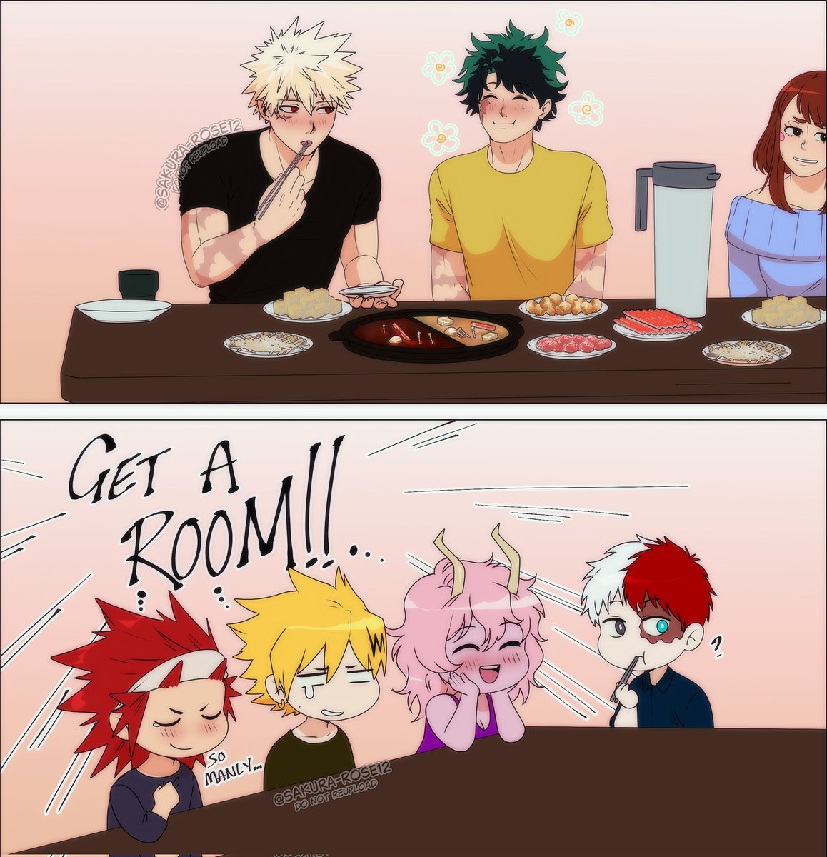 It makes it ten times funnier if they aren't dating yet, just pinning idiots

#bakudeku #dekubaku #MyHeroAcademia #MHA #BokuNoHeroAcademia #BNHA