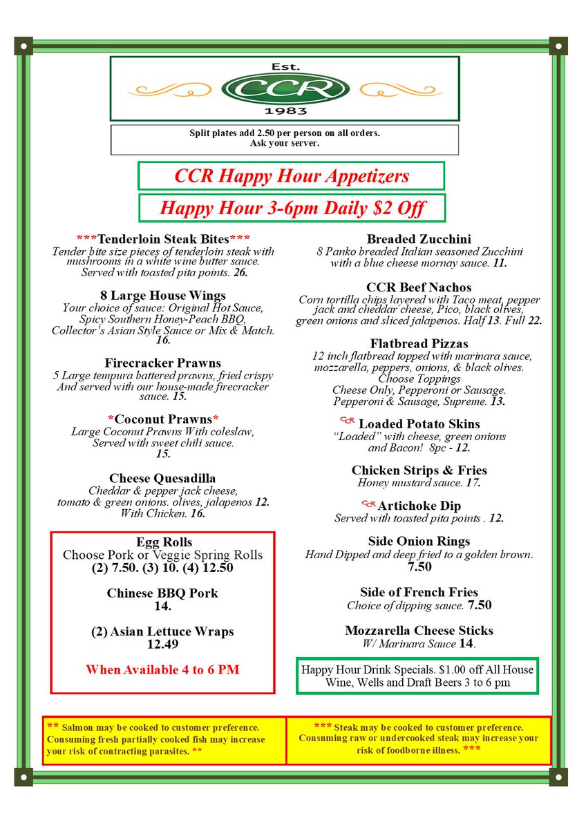 collectorschoic's tweet image. Unwind and dine at the Daily Happy Hour at Collector's Choice! 🎉 From 3-6 PM, treat yourself to our tasty House Wings, Flatbread Pizza's, and more. 🍻 Grab a Signature Drink or a cold draft beer with friends. Your perfect seat awaits! #HappyHour #SmallBites #CollectorsChoice