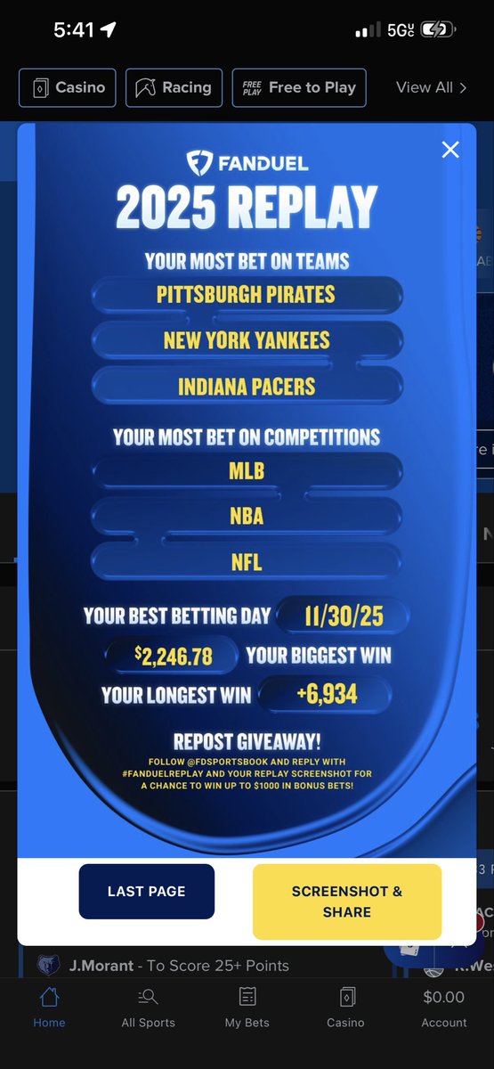 RealBabyGoat's tweet photo. @FDSportsbook #FanDuelReplay https://t.co/0B423q69QO