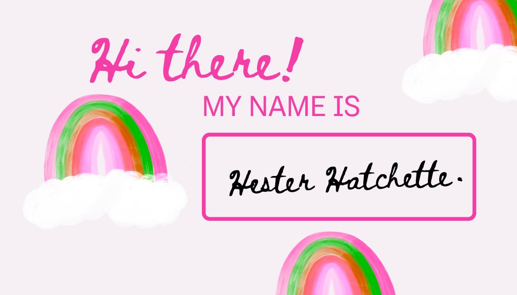 HesterHatchette's tweet photo. It's me! All rainbows, all the time. /s 
[made with a Canva template] https://t.co/mwP6xHAB8a