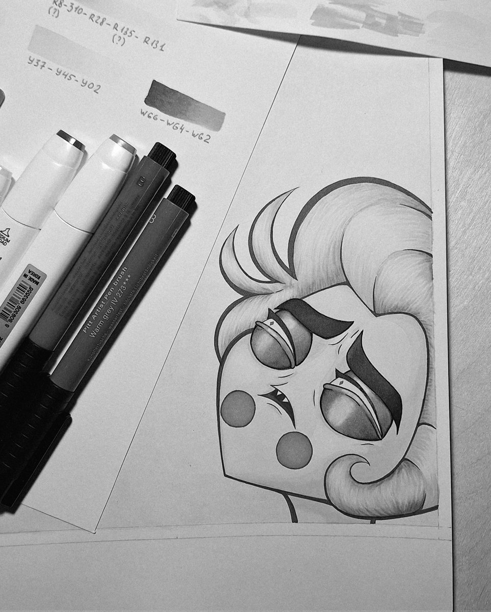 He's coming up nicely!

Hair makes such a difference 😂 But the fucked up face stays, as I promised!

#wip #Lucifer #HazbinHotelLucifer