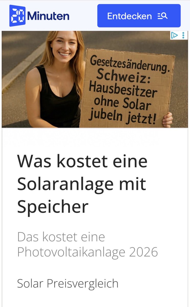 Nicht nur auf Social Media.
KI-Fakes werden auch auf <a href="/20min/">20 Minuten</a> verbreitet