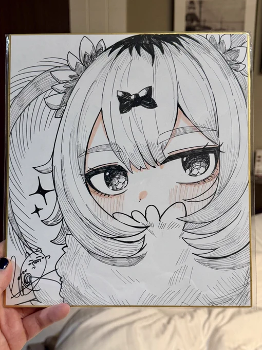 色紙2枚描けたので持っていきます!抽選販売です!!! 会計時にお声がけくだされば抽選券をお渡します!14時に当選発表です!