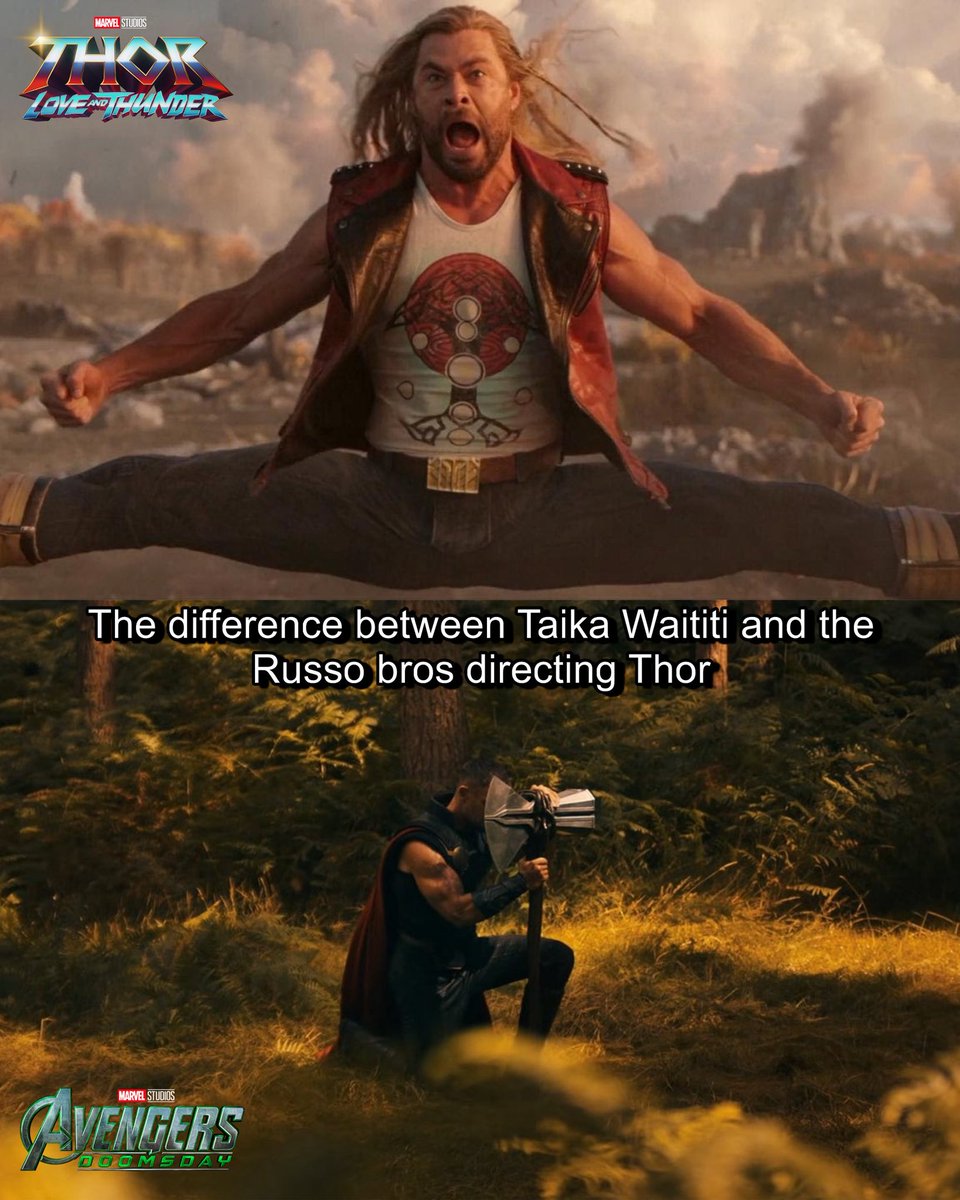 blurayangel's tweet image. The Russo Bros have freed Thor from Taika Waititi 🔥😂

#AvengersDoomsday