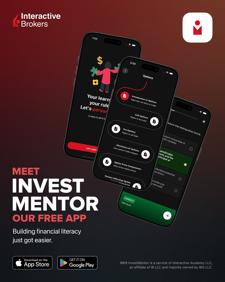 Master the basics of investing, anytime, anywhere. 📈 Stocks, options,  futures, bonds. Learn the essentials in minutes with InvestMentor by Interactive  Brokers. Free. Flexible. Essential. 👉 Start now: https://t.co/w8HD3Xvq6n –  Android https://t.co ...