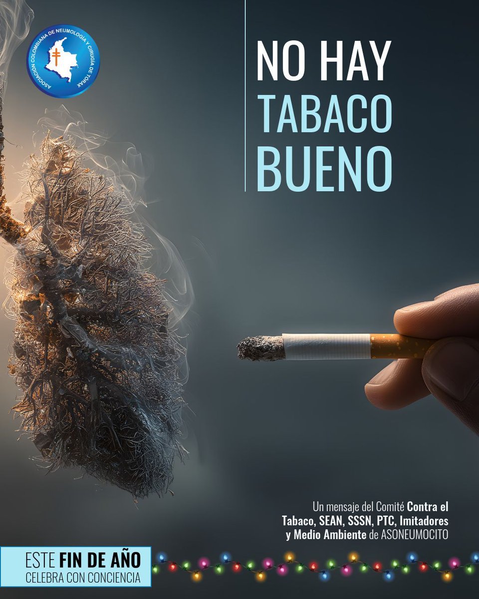 asoneumocito142's tweet photo. ⛔ No hay tabaco bueno.  
Todas sus formas —cigarrillo, pipa, narguile, tabaco de mascar, entre otras— dañan tus pulmones.  

#CelebraConConciencia #FiestasSinHumo #SaludPulmonar https://t.co/pkv5vL51vD