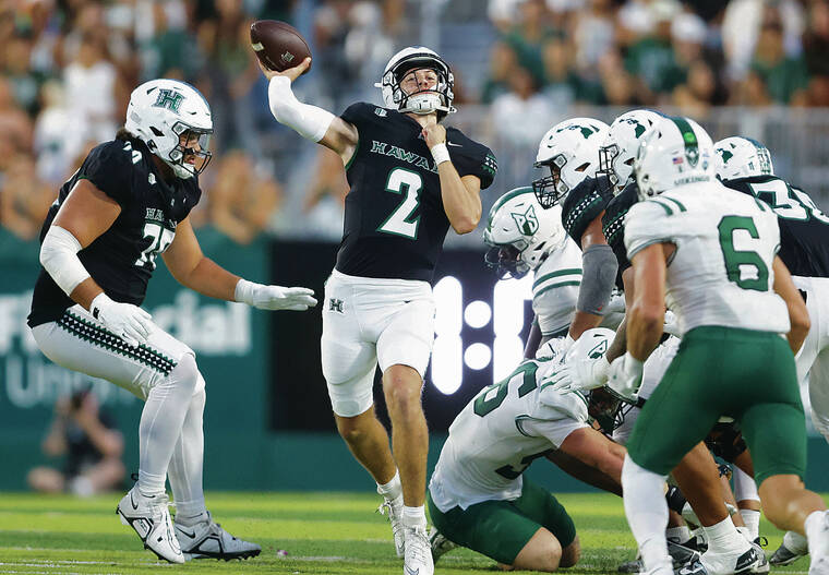 Weaver was named a junior college All-American after a standout 2024 season at Modesto Junior College, where he spent five semesters. He joined the Warriors in January. 

Details: 808ne.ws/49DRIa7