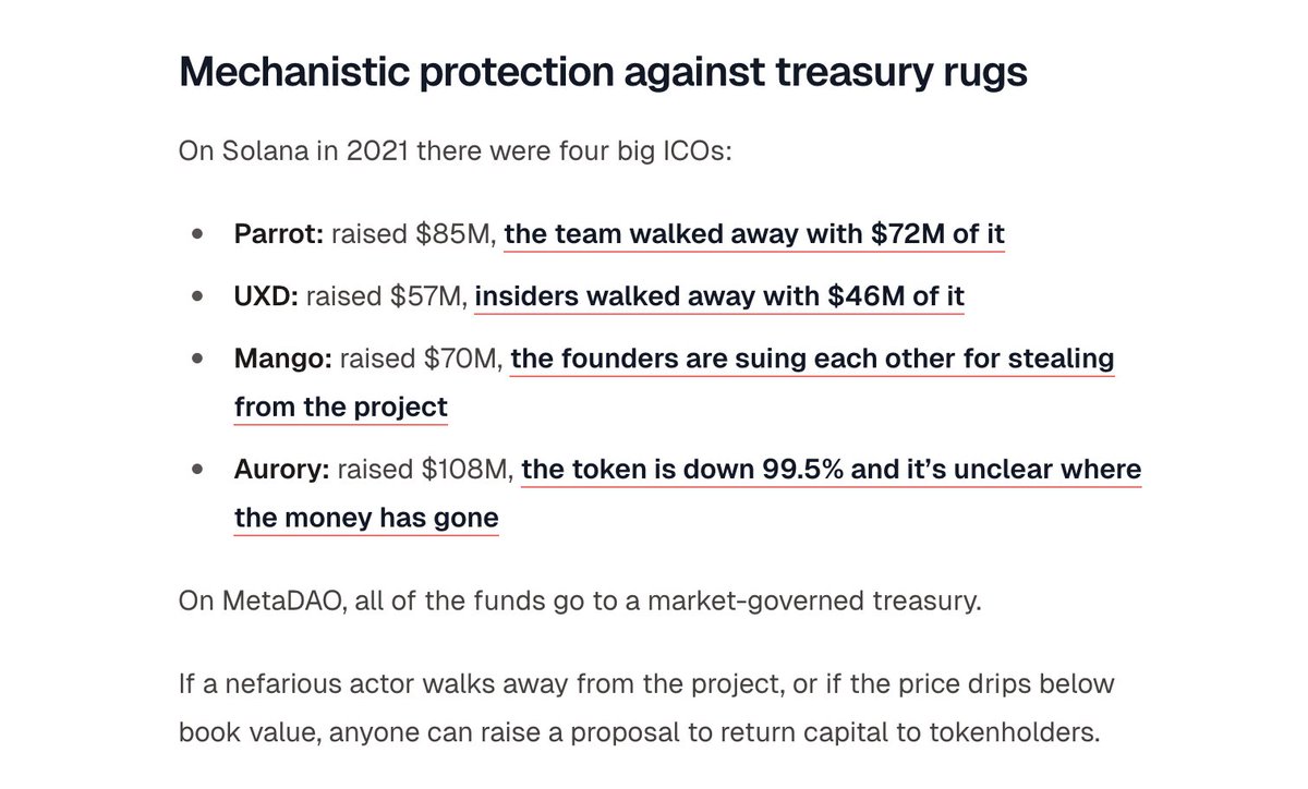 on the one hand you can make the case that metadao's model places too many constraints on a startup 
