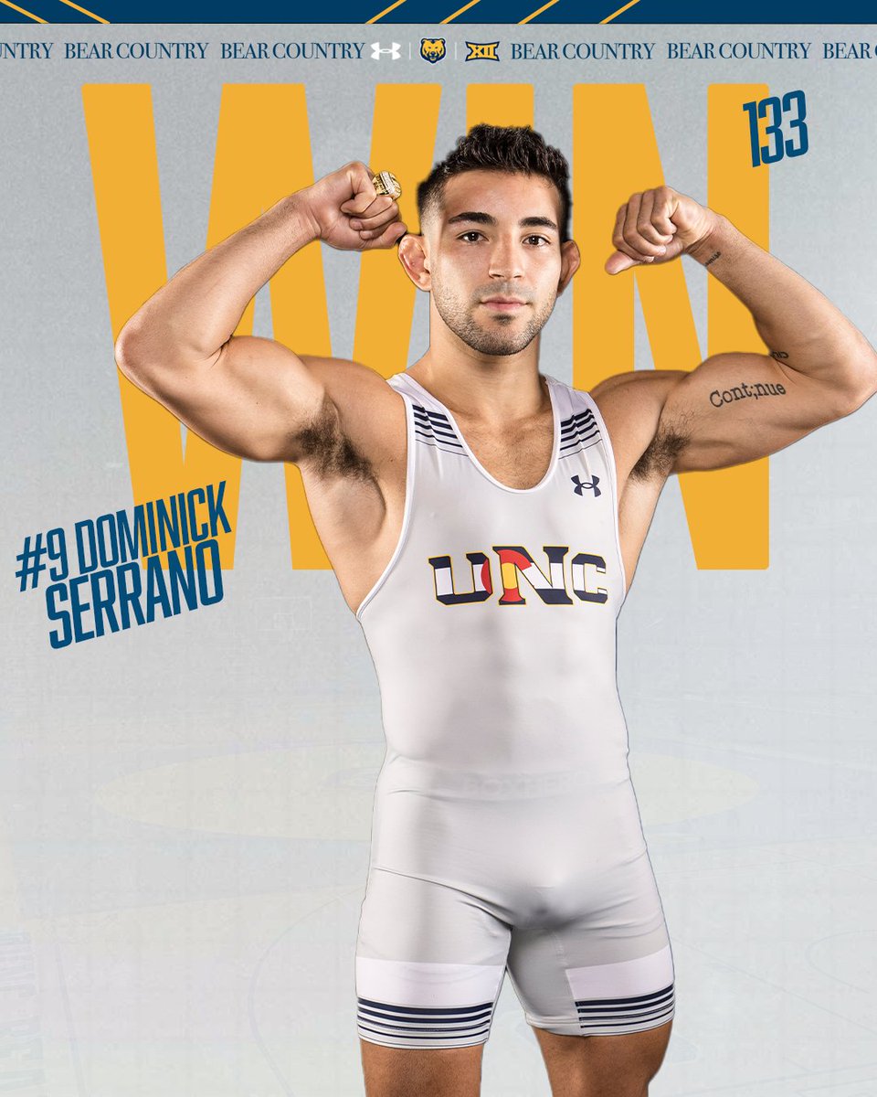 UNCBearsWrestle's tweet image. No. 9 Serrano secures the win over Murillo, 4-2! 

UNC 12, CBU 10

#BearCountry